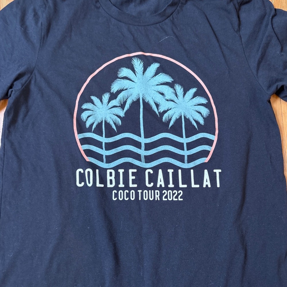 Colbie Caillat Coco Tour 2022 Women Navy Blue Graphic Band Tee SIZE L - Picture 2 of 5